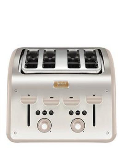 Tefal Maison Tt770Auk Toaster - Metal/Oatmeal Grey Tefal Maison Tt770Auk Toaster - Metal/Oatmeal Grey